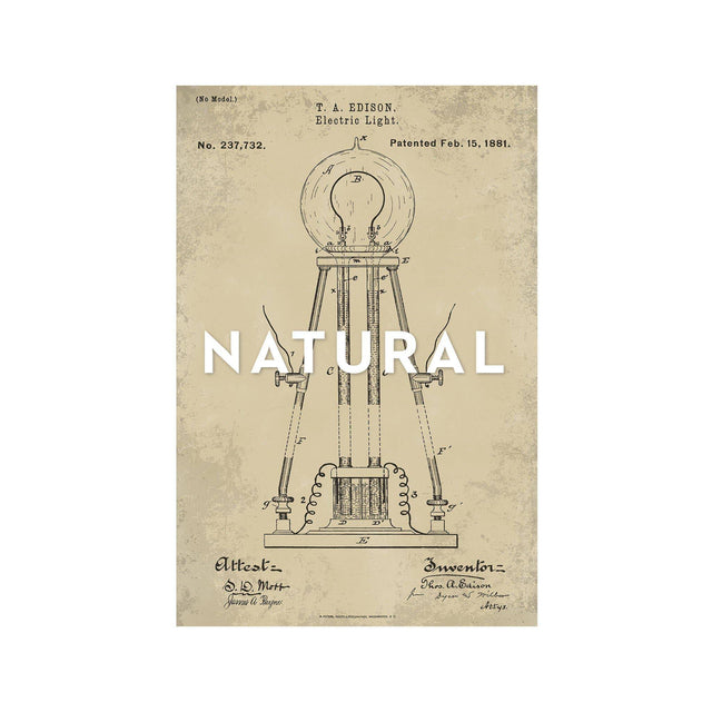 EDISON LIGHT BULB Patent #1 - Foundry
