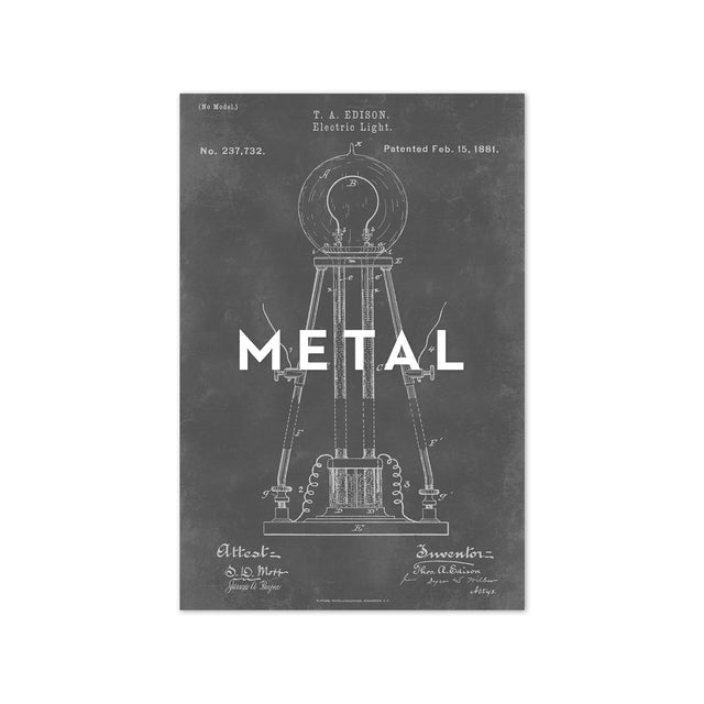 EDISON LIGHT BULB Patent #1 - Foundry