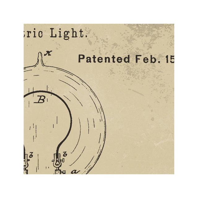 EDISON LIGHT BULB Patent #1 - Foundry