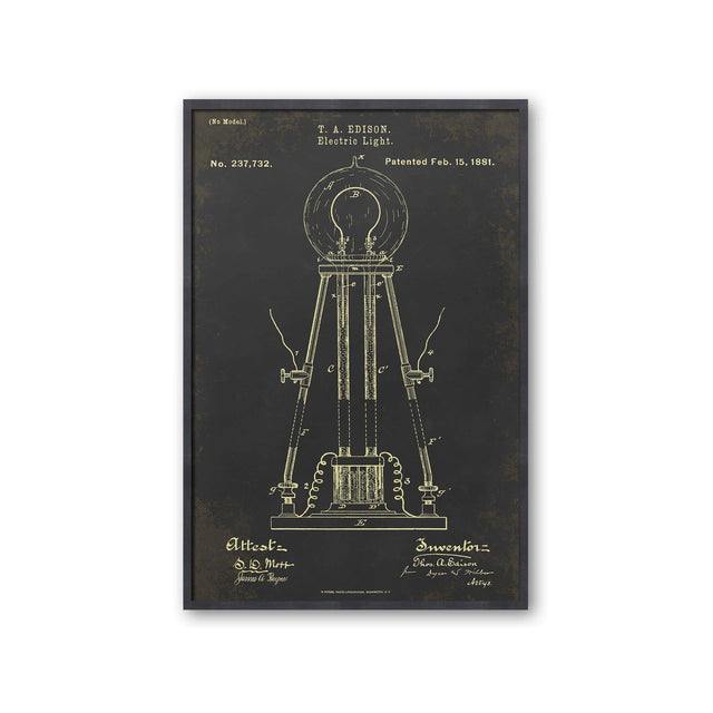 EDISON LIGHT BULB Patent #1 - Foundry