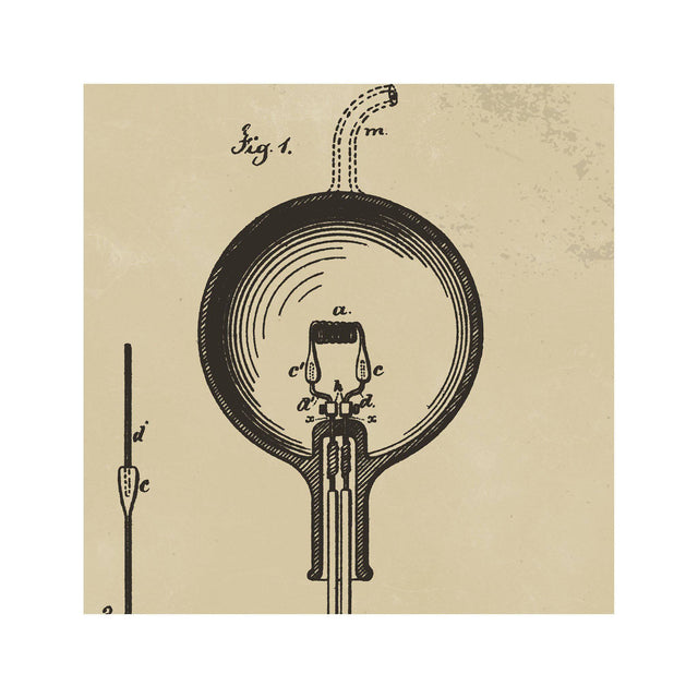 EDISON LIGHT BULB Patent #2 - Foundry