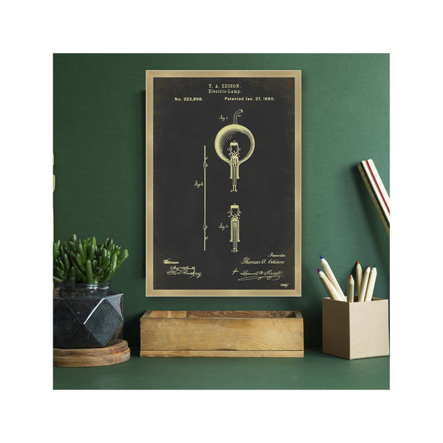 EDISON LIGHT BULB Patent #2 - Foundry