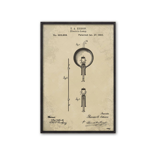 EDISON LIGHT BULB Patent #2 - Foundry