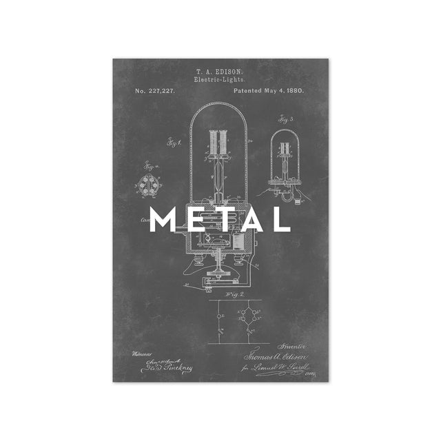 EDISON LIGHT BULB Patent #3 - Foundry