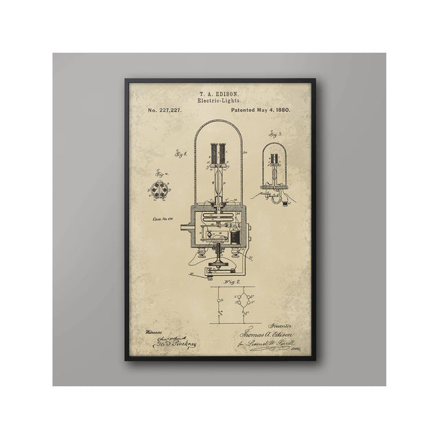 EDISON LIGHT BULB Patent #3 - Foundry
