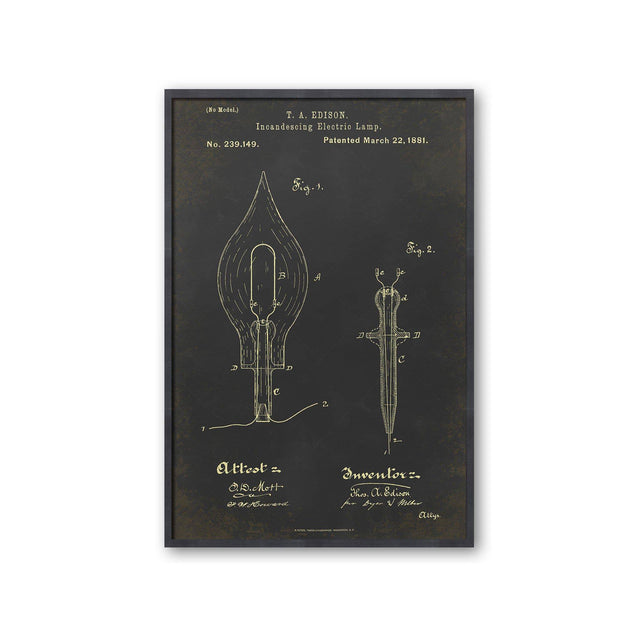 EDISON LIGHT BULB Patent #4 - Foundry