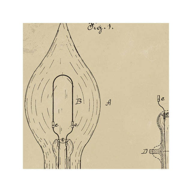EDISON LIGHT BULB Patent #4 - Foundry