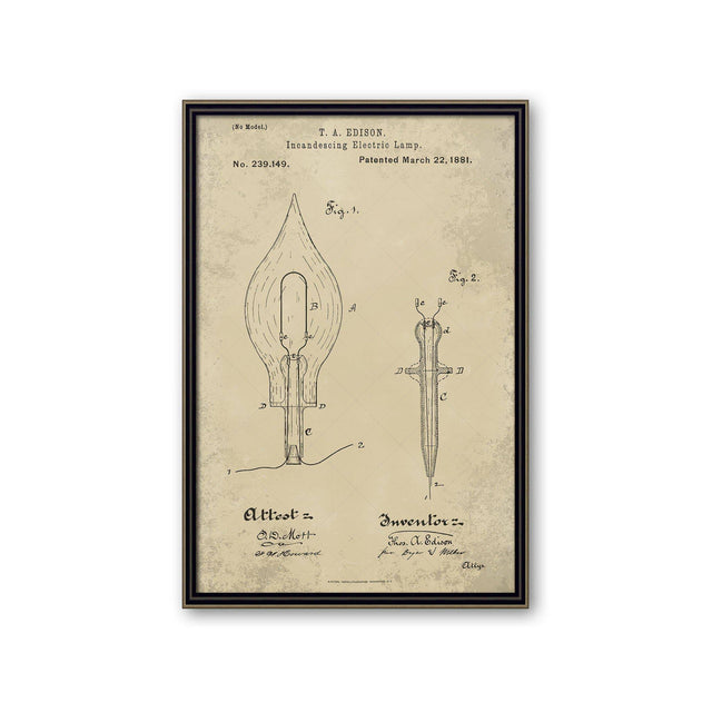 EDISON LIGHT BULB Patent #4 - Foundry