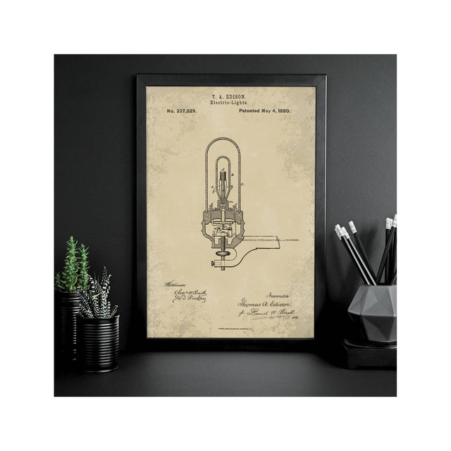 EDISON LIGHT BULB Patent #5 - Foundry