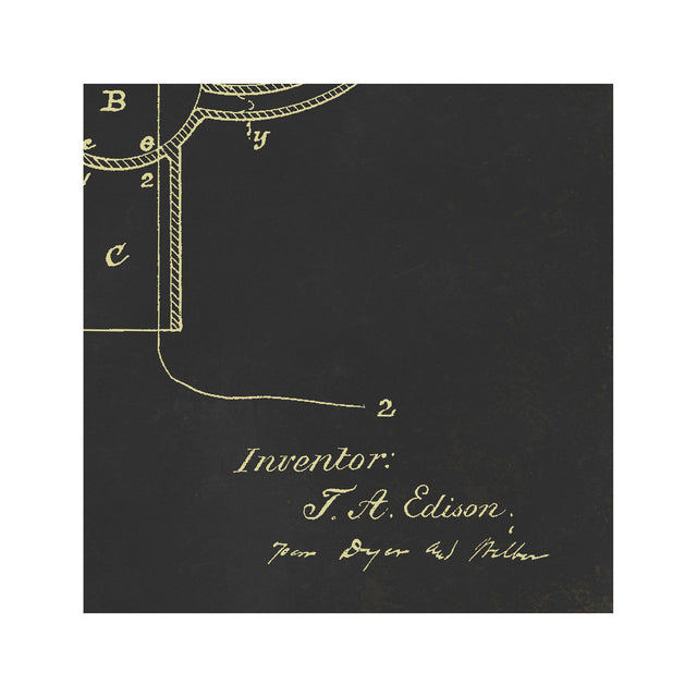 EDISON LIGHT BULB Patent #6 - Foundry