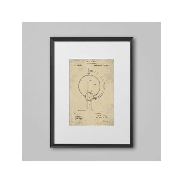 EDISON LIGHT BULB Patent #6 - Foundry