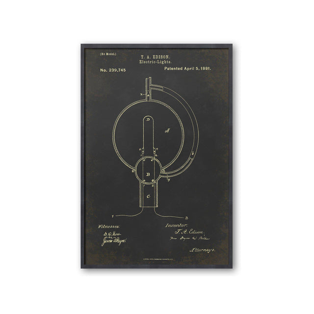 EDISON LIGHT BULB Patent #6 - Foundry
