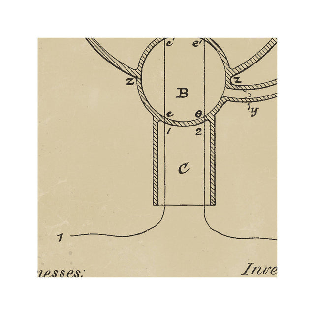 EDISON LIGHT BULB Patent #6 - Foundry