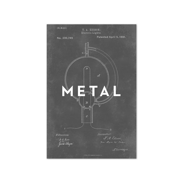 EDISON LIGHT BULB Patent #6 - Foundry