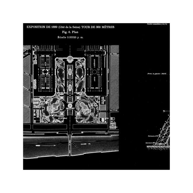 EIFFEL TOWER - ELEVATION, DIAGRAMMES, EMPLACEMENT A L'EXPOSITION - Foundry