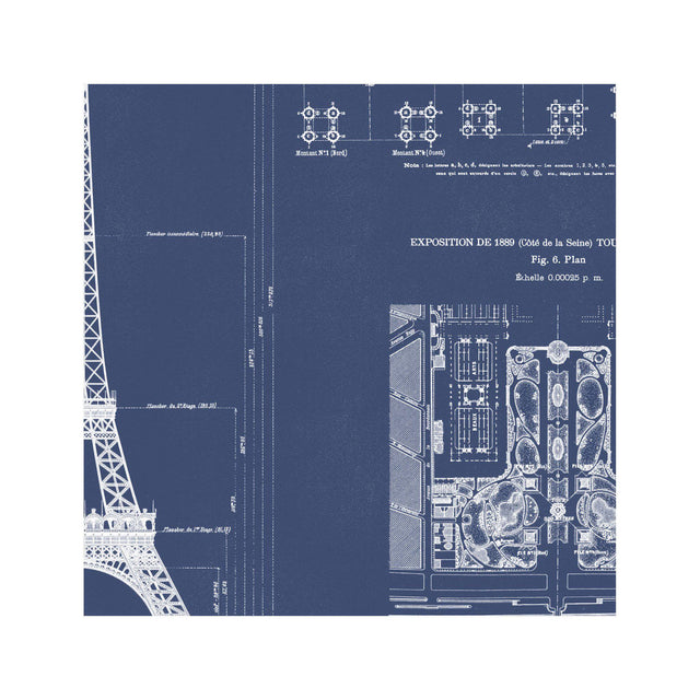 EIFFEL TOWER - ELEVATION, DIAGRAMMES, EMPLACEMENT A L'EXPOSITION - Foundry