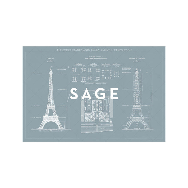 EIFFEL TOWER - ELEVATION, DIAGRAMMES, EMPLACEMENT A L'EXPOSITION - Foundry
