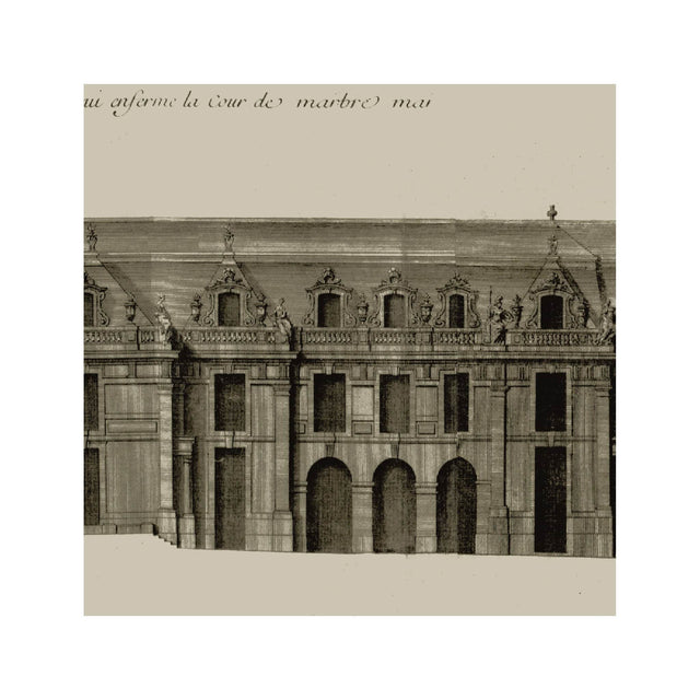 ELEVATION of VERSAILLES, Circa 1756 - Foundry