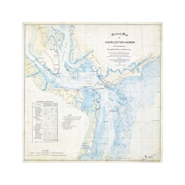 GENERAL MAP of CHARLESTON HARBOR - Foundry