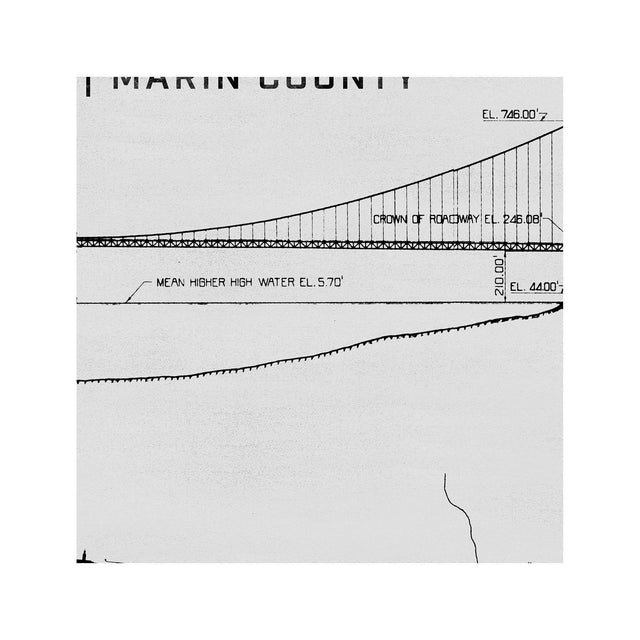 GOLDEN GATE BRIDGE - 1937 Profile + Elevation - Foundry