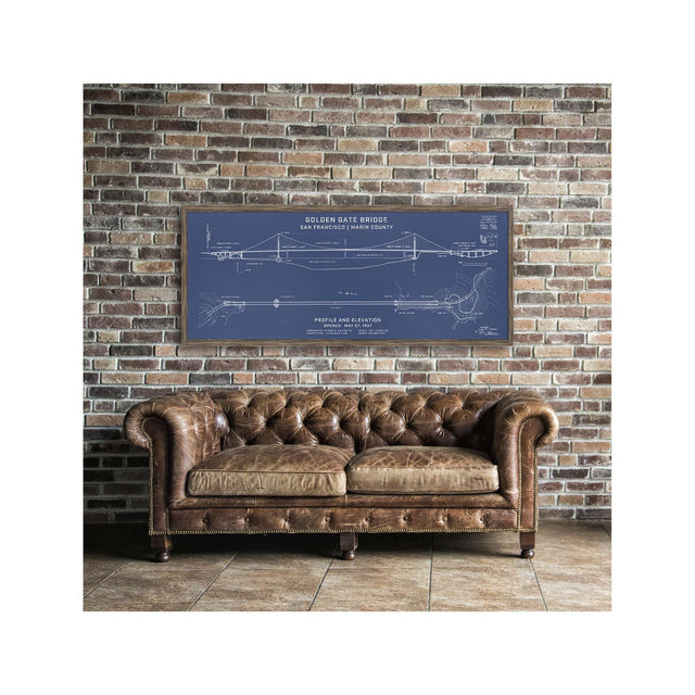 GOLDEN GATE BRIDGE - 1937 Profile + Elevation - Foundry