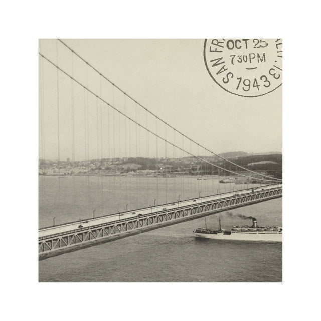 GOLDEN GATE BRIDGE Postcard,  1943 - Foundry