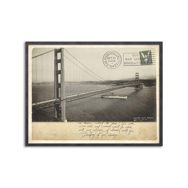 GOLDEN GATE BRIDGE Postcard, 1943 - Foundry