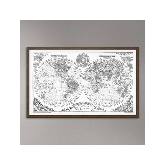 GRAY'S Map of the HEMISPHERES - Foundry