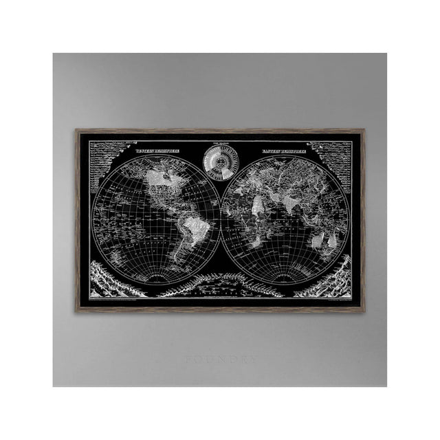 GRAY'S Map of the HEMISPHERES - Foundry