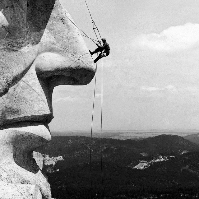 GUTZON BORGLUM: MOUNT RUSHMORE REPAIR of 1962 - Abraham Lincoln - Foundry