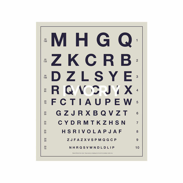 HERMAN SNELLEN EYE CHART with LETTERS - Foundry