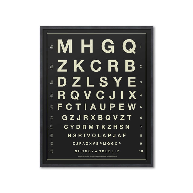 HERMAN SNELLEN EYE CHART with LETTERS - Foundry