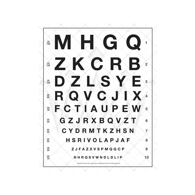 HERMAN SNELLEN EYE CHART with LETTERS - Foundry