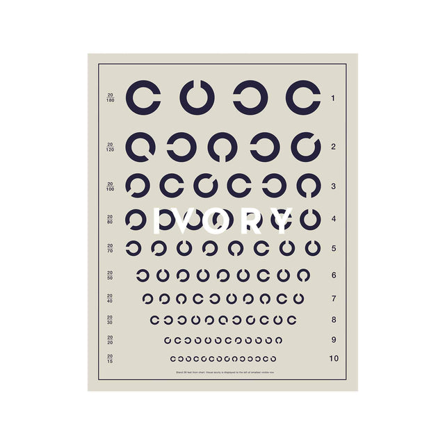 HERMAN SNELLEN "TUMBLING Cs" Eye Chart - Foundry