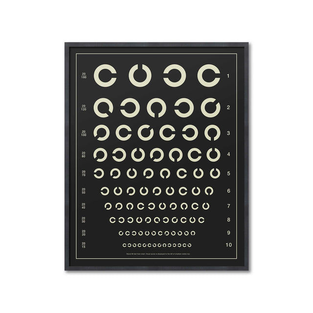 HERMAN SNELLEN "TUMBLING Cs"  Eye Chart - Foundry