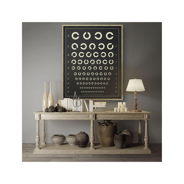 HERMAN SNELLEN "TUMBLING Cs"  Eye Chart - Foundry