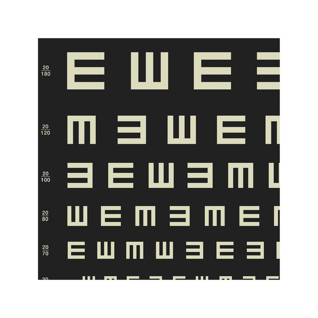 HERMAN SNELLEN "TUMBLING E's" Eye Chart - Foundry