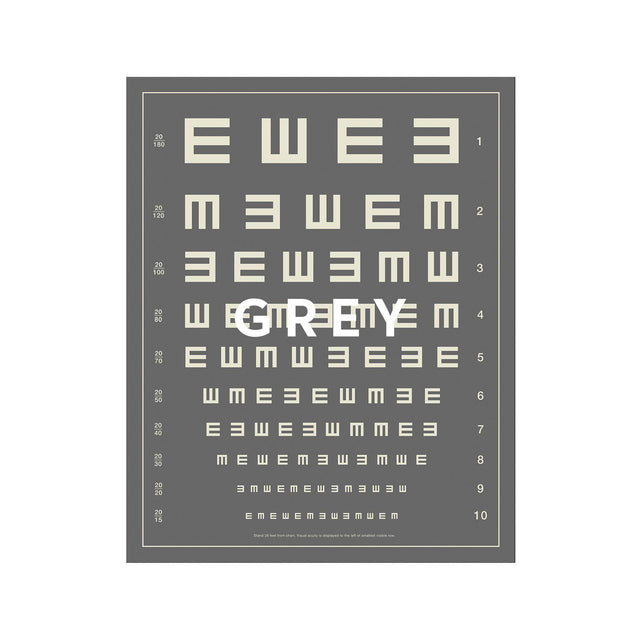 HERMAN SNELLEN "TUMBLING E's" Eye Chart - Foundry
