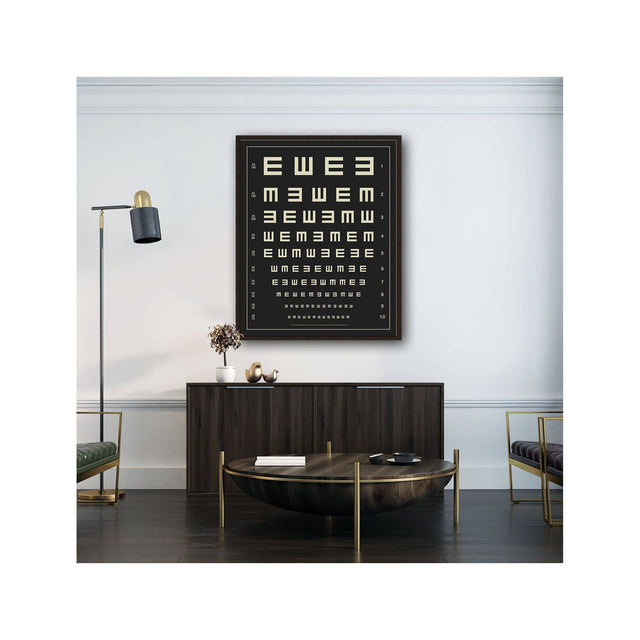 HERMAN SNELLEN "TUMBLING E's" Eye Chart - Foundry