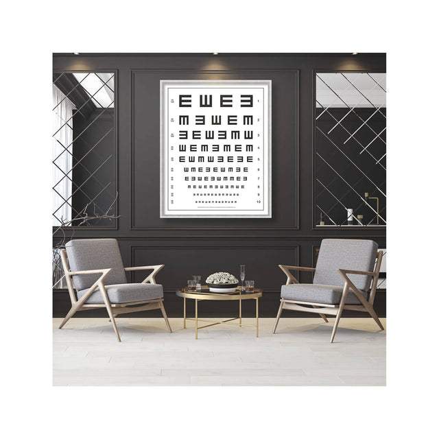HERMAN SNELLEN "TUMBLING E's" Eye Chart - Foundry