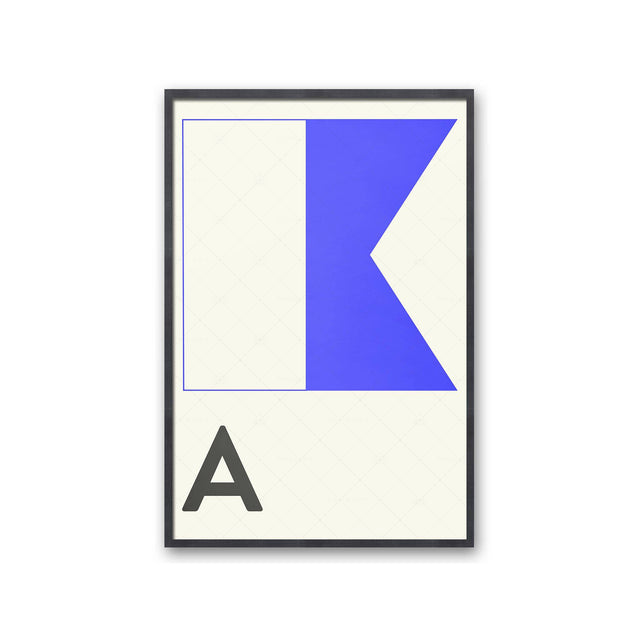 LETTER A - Navy Signal Print - Foundry