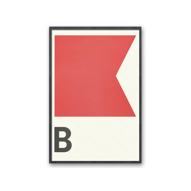 LETTER B - Navy Signal Print - Foundry