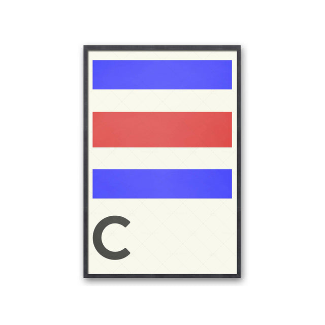 LETTER C - Navy Signal Print - Foundry