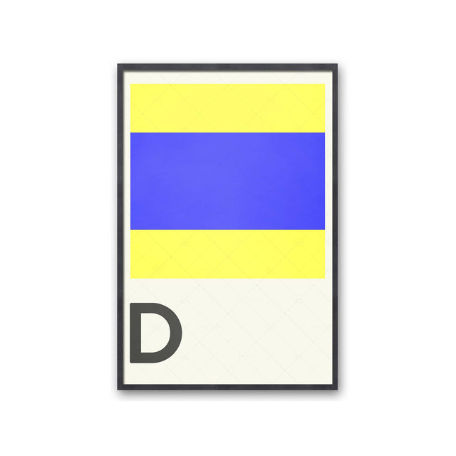 LETTER D - Navy Signal Print - Foundry