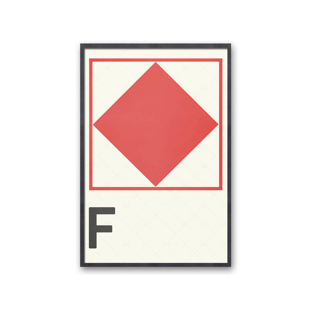 LETTER F - Navy Signal Print - Foundry