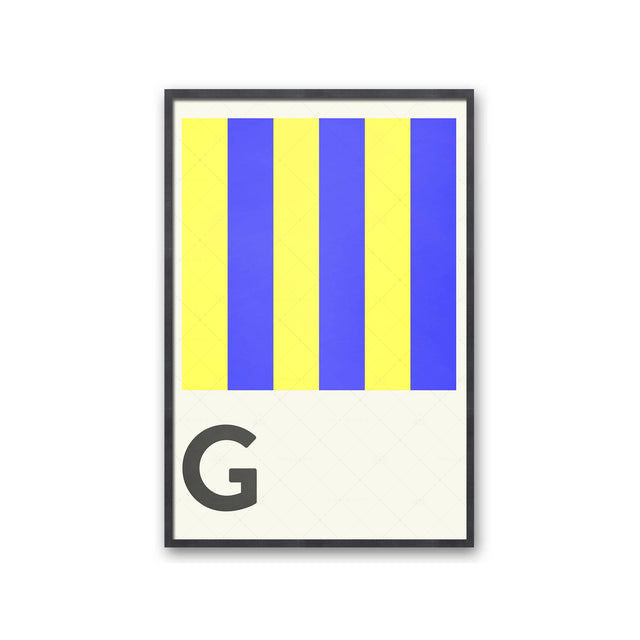 LETTER G - Navy Signal Print - Foundry