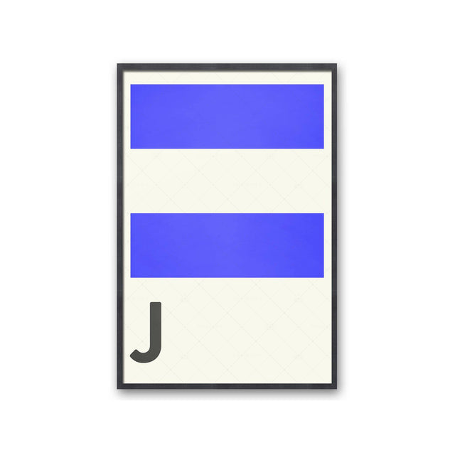 LETTER J - Navy Signal Print - Foundry