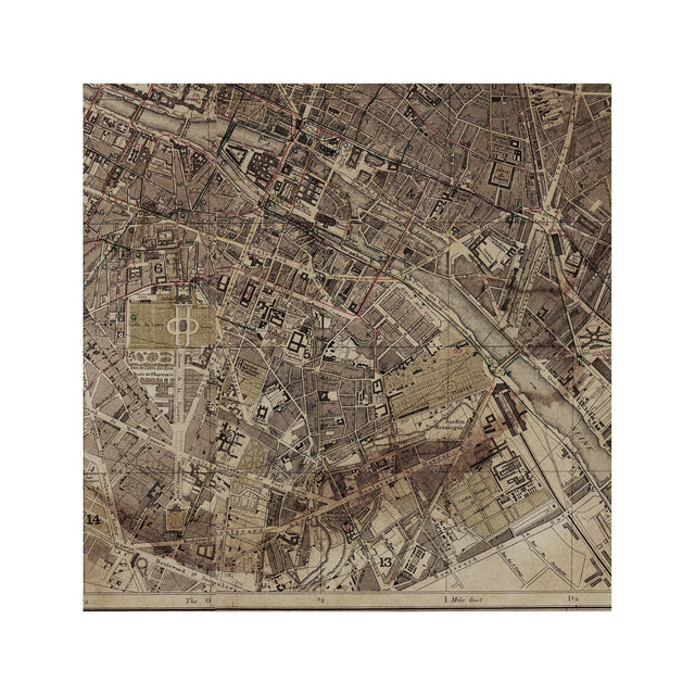 LETTS MAP of PARIS, 1883 - Foundry