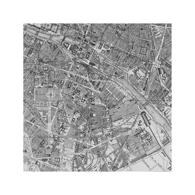 LETTS MAP of PARIS, 1883 - Foundry