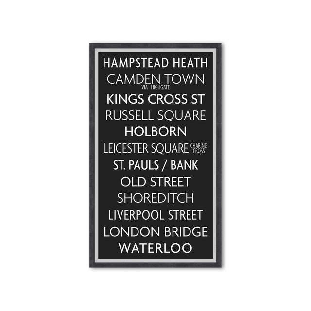 LONDON ENGLAND Bus Scroll - HAMPSTEAD HEATH - Foundry